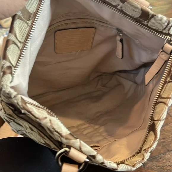 Coach Brown and Pink Signature Tote - Picture 8 of 11